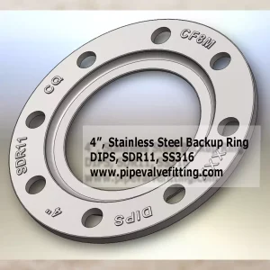 4 IN DIPS Stainless Steel Backup Ring