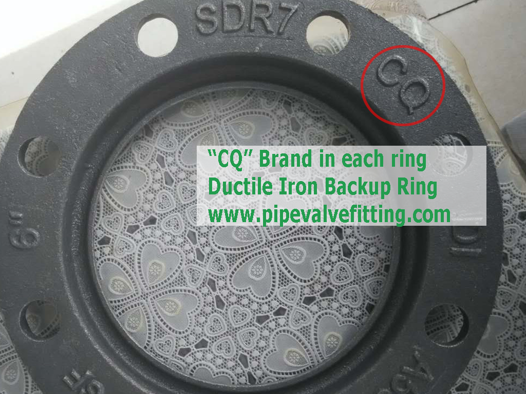 CQ brand ductile iron backup ring