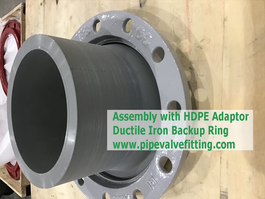 Ductile Iron Backup Ring with HDPE Adaptor