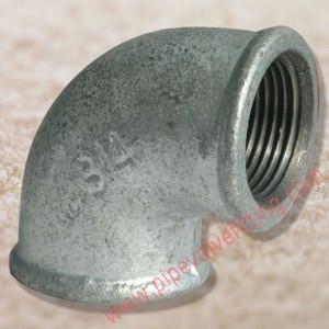 Malleable Iron Pipe Fittings- 90 Elbow