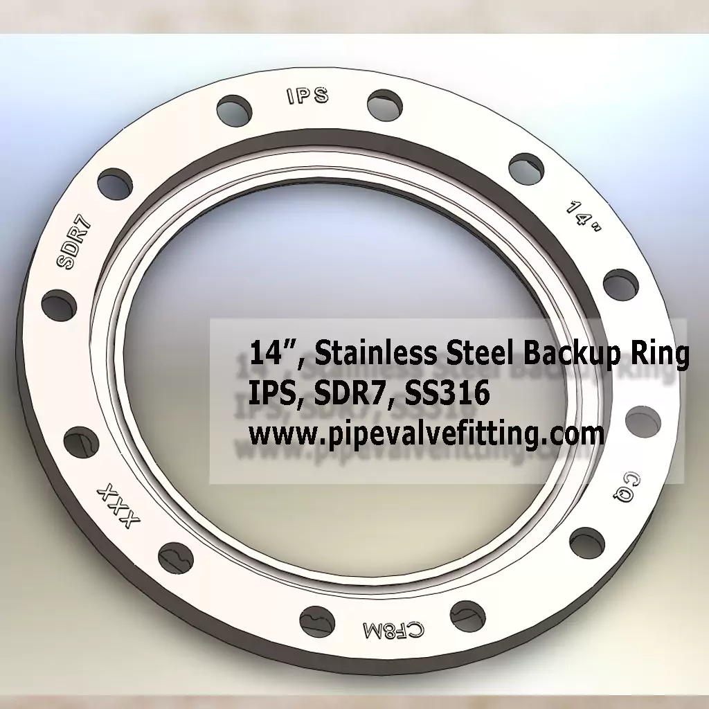 14″ IPS Stainless Steel Backup Ring SDR7