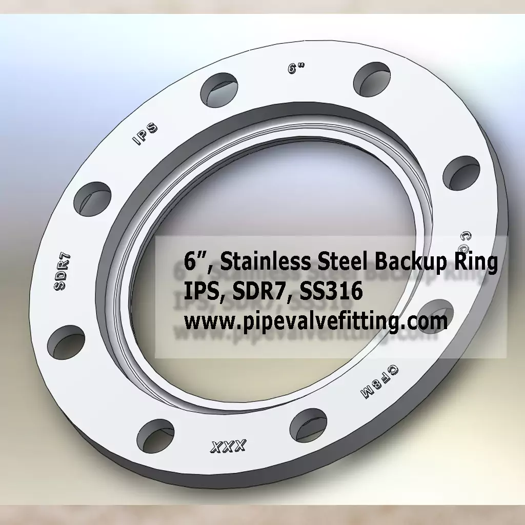 6″ IPS Stainless Steel Backup Ring SDR7