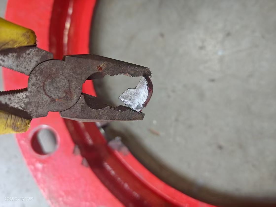 Backup ring section inspection example