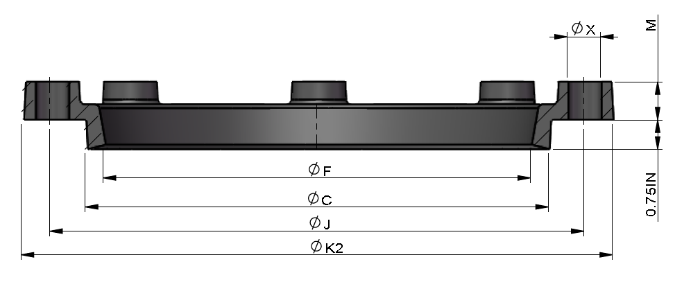 MJ gland engineering cross-section